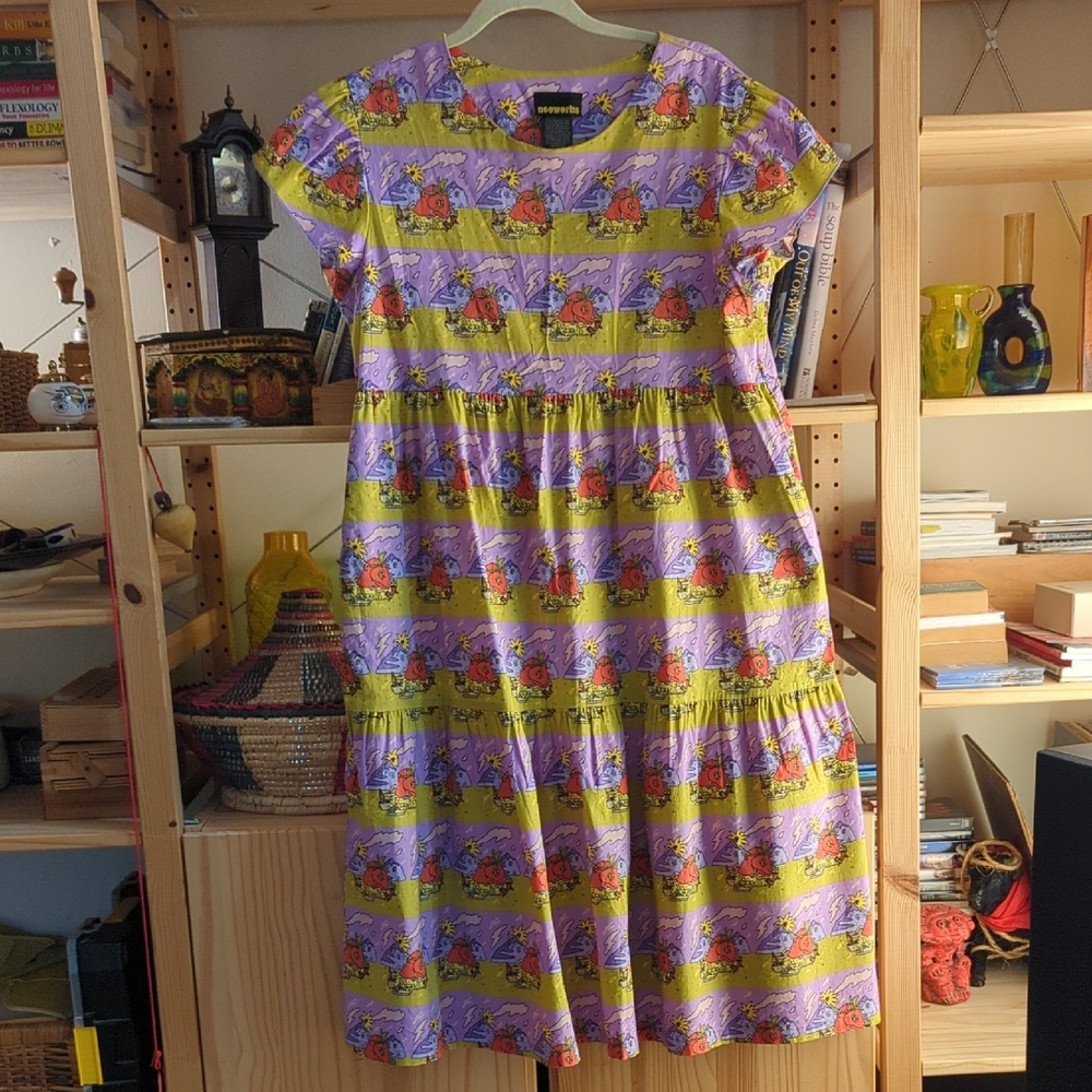 Nooworks Frida Dress Jammin Strawberry Print